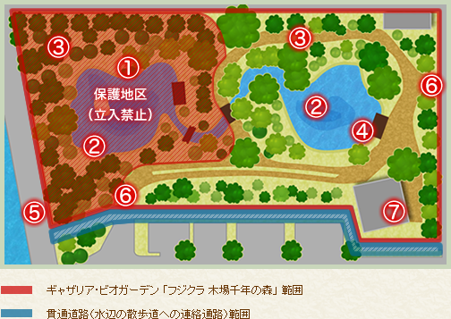 ビオガーデン　公開区域図